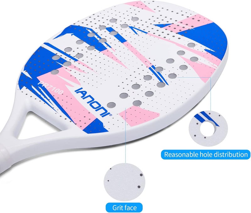 WLSRW Beach Tennis Paddle Beach Tennis Racket Carbon Fiber with EVA Memory Foam Core Tennis Paddles - Image 4